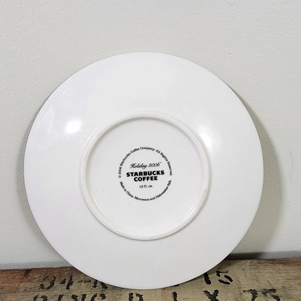Starbucks 2006‎ coffee saucer replacement plate purple plum star design